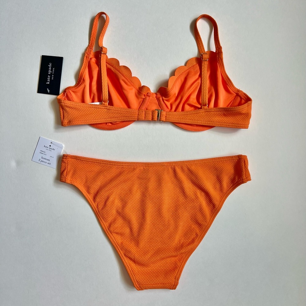 NEW Kate Spade Pique Scallops Bikini Set - Picture 2 of 12